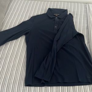 Michael kors long sleeve polo navy